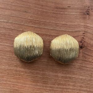 Les Bernard vintage gold tone clip earrings!
